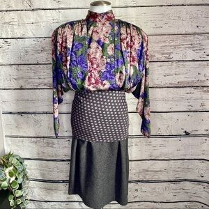 3 fabric vintage dress by Peggy Jennings